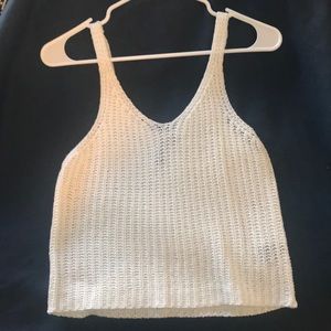 Knitted cream tank top